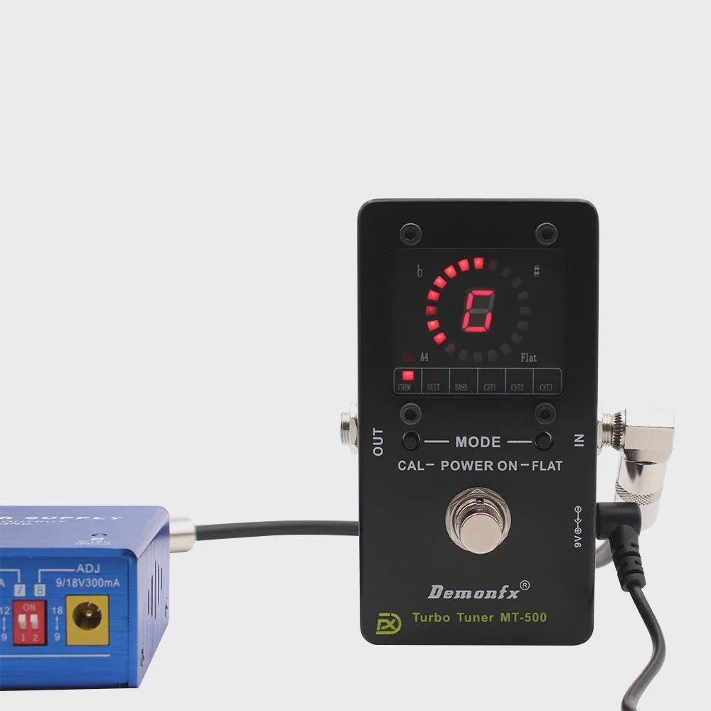 Demonfx MT-500 Turbo Tuner: Nauwkeurige Gitaar & Bas Stemmer met Programmeerbare Modi