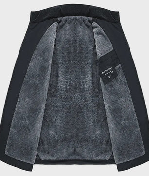 Warme Heren Puffer Jas met Pluche Voering en Opstaande Kraag - Winter Parka