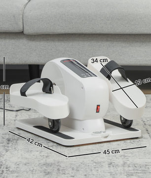 SPORTNOW Mini Hometrainer met LCD, Afstandsbediening en 12 Snelheden - Draagbaar & Stil