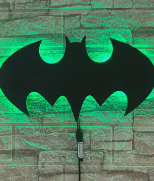 Creatieve 3D LED Wandlamp met Superheld Logo - Sfeervolle Verlichting, USB Aangedreven