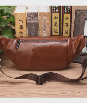 Luxe Leren Heuptas Heren - Retro Stijl Crossbody & Schoudertas