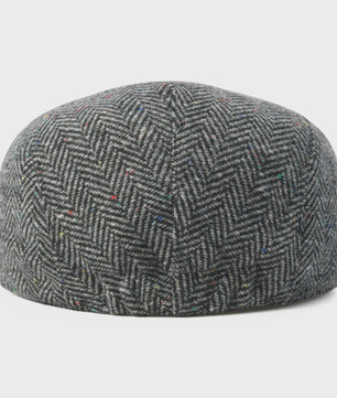 Heren Visgraat Wolmix Flat Cap - Stijlvolle Newsboy & Gatsby Pet voor Winter & Outdoor