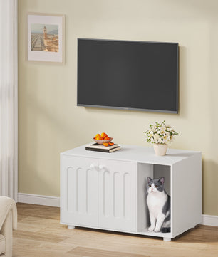 Stijlvolle Katten Toiletkast met Deur en Divider - Modern Design