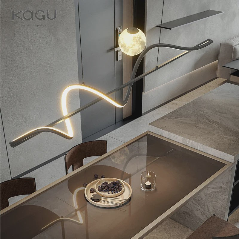Moderne LED Hanglamp - Stijlvol Wit/Zwart Design voor Eetkamer, Keuken of Kantoor