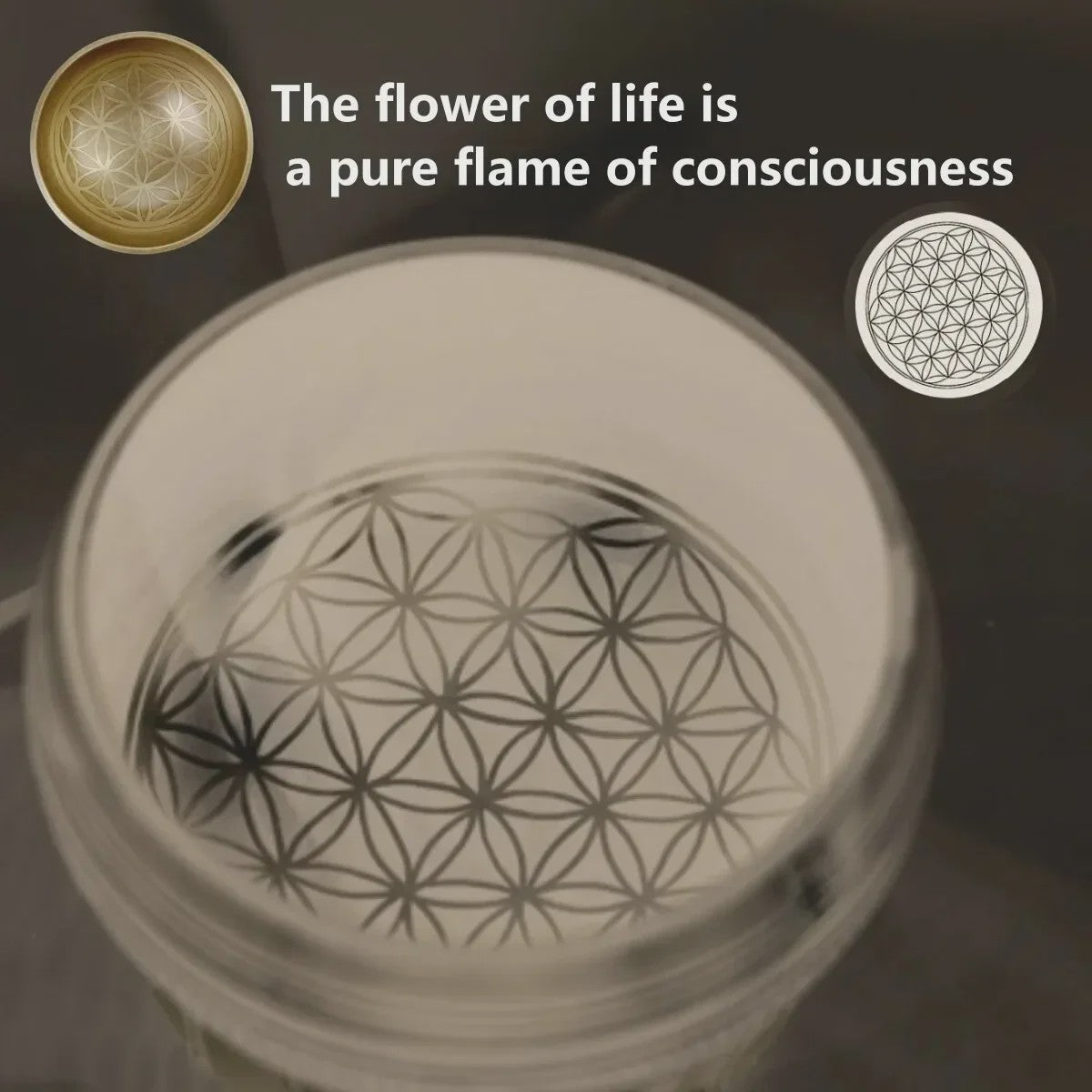 Tibetaanse Zangleschaal 'Flower of Life' - Meditatie, Yoga & Stressverlichting