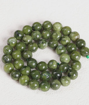 Natuursteen Zuidelijke Jade Kralen - Donker Groen, Rond, 4-10mm - Voor Sieraden Maken