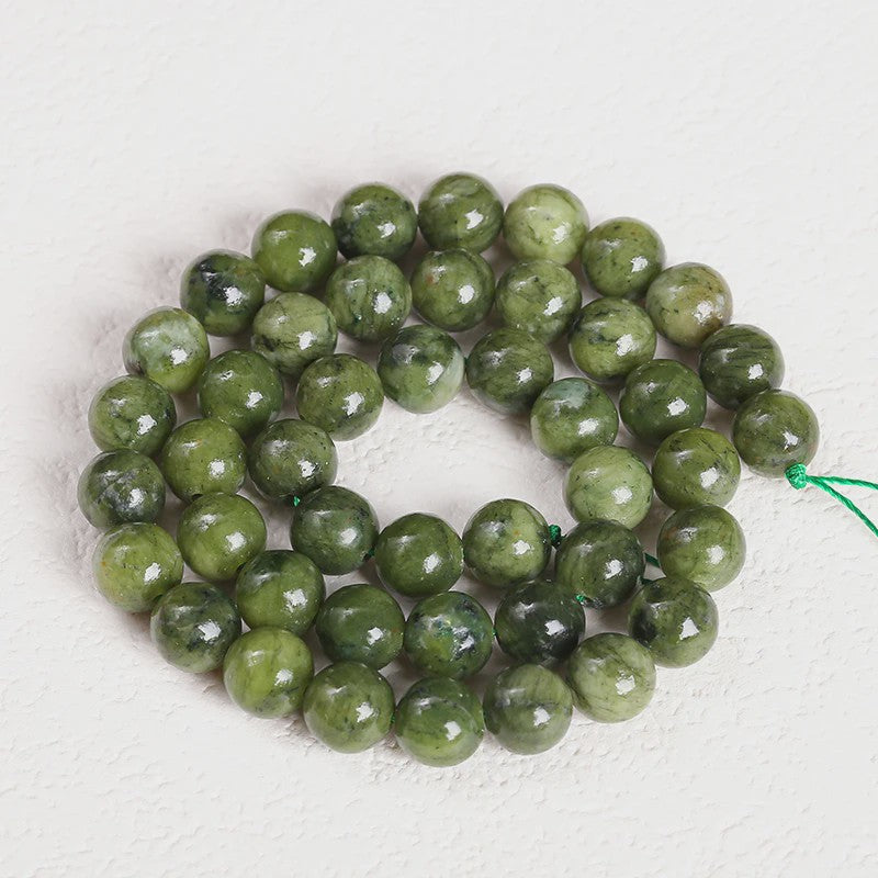 Natuursteen Zuidelijke Jade Kralen - Donker Groen, Rond, 4-10mm - Voor Sieraden Maken
