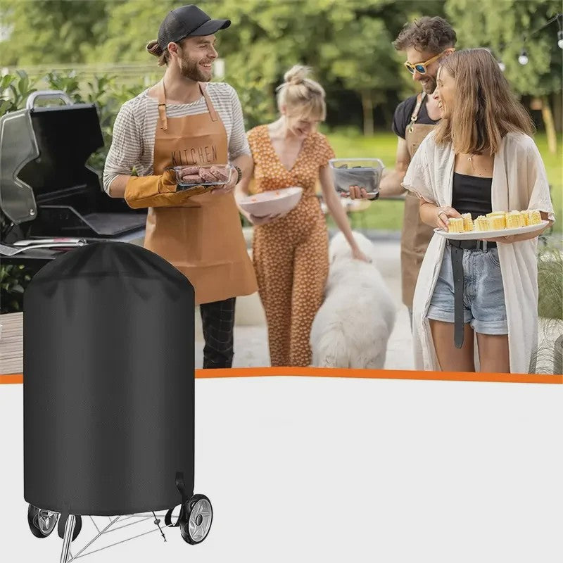 Zware Kwaliteit BBQ Hoes voor Ronde Houtskool Grills - Waterdicht & Winddicht