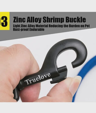 Truelove Zachte Hondenriem 200cm - Reflecterend Nylon Mesh, Gevoerd, voor Puppy tot Grote Hond/Kat