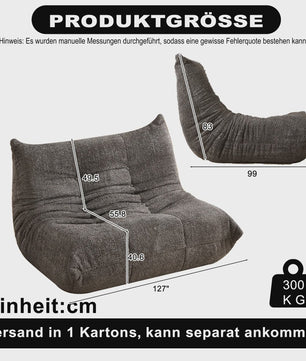 Moderne Chenille Togo Fauteuil - Comfortabele Lounge Stoel met Memory Foam