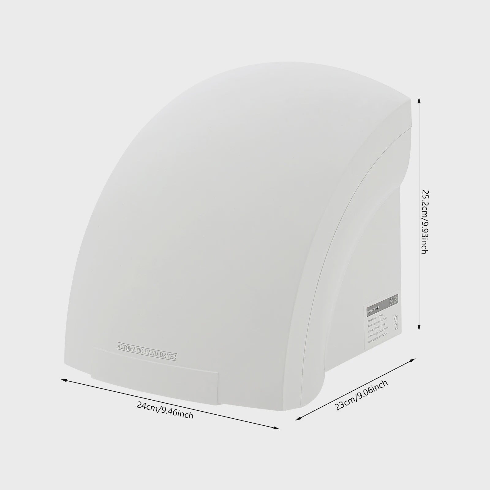 Automatische Handendroger Compact Wandmontage met Infrarood Sensor
