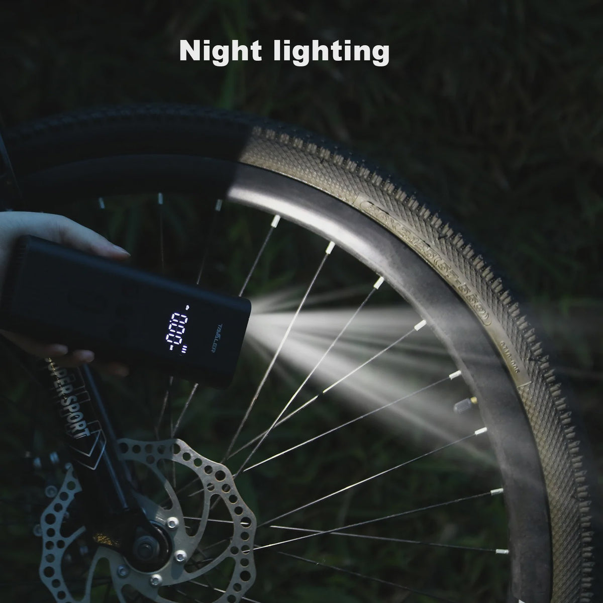 Draagbare Draadloze Digitale Fietspomp (150 PSI) met Schrader/Presta Klep - Voor Auto, Motor, Fiets & Bal