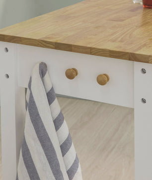 Compacte Bartafel Set met 2 Krukken, Lade en Haken - Ideaal voor Keuken en Bistro
