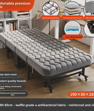 Opvouwbaar Logeerbed met Traagschuim Matras en 360° Wielen - Draagbaar en Comfortabel