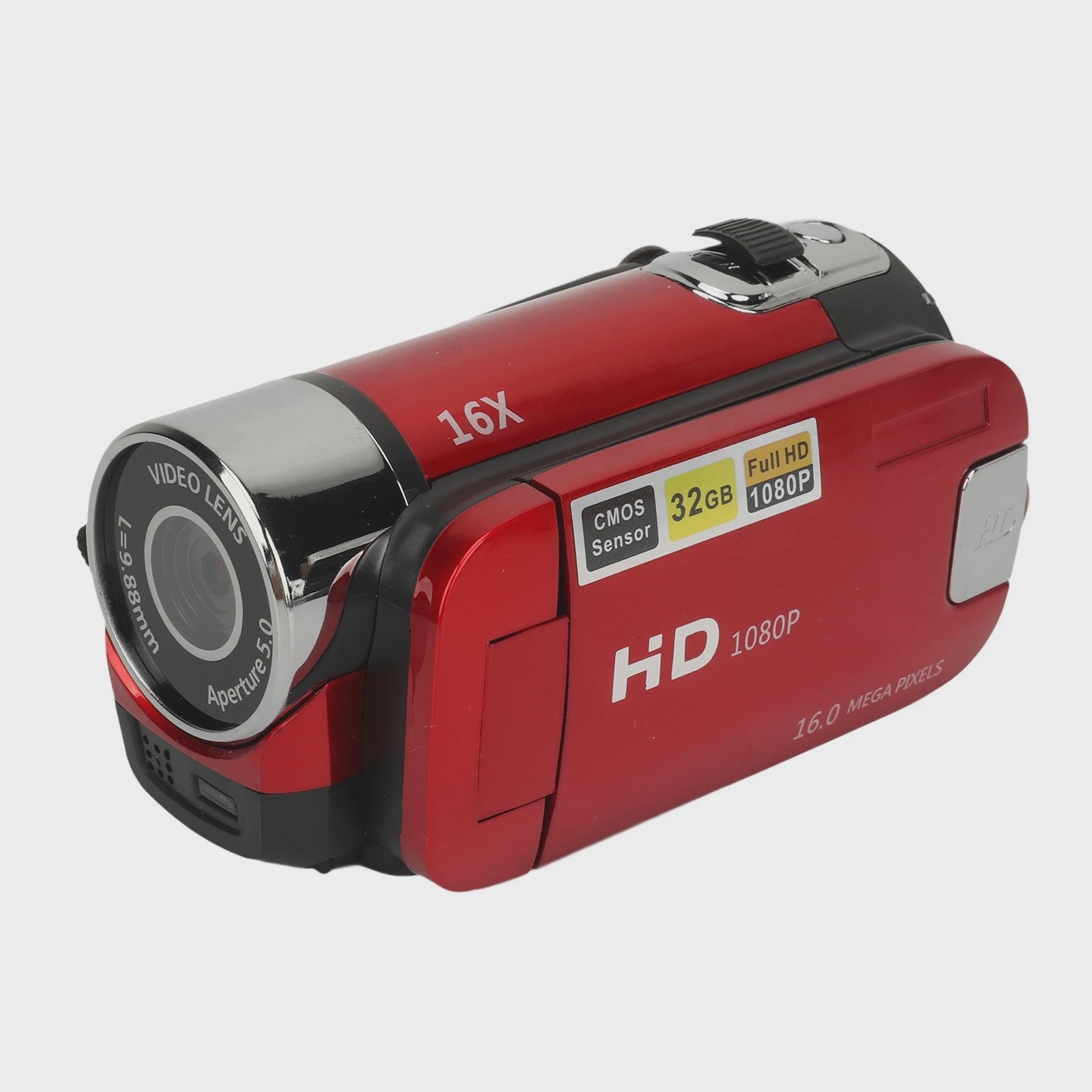 HD Digitale Camera 1080P Camcorder met 16MP, 16x Zoom, Draaibaar Scherm & Vullicht