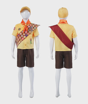 Russell Kostuum Jongen - Up Film Personage Cosplay Outfit