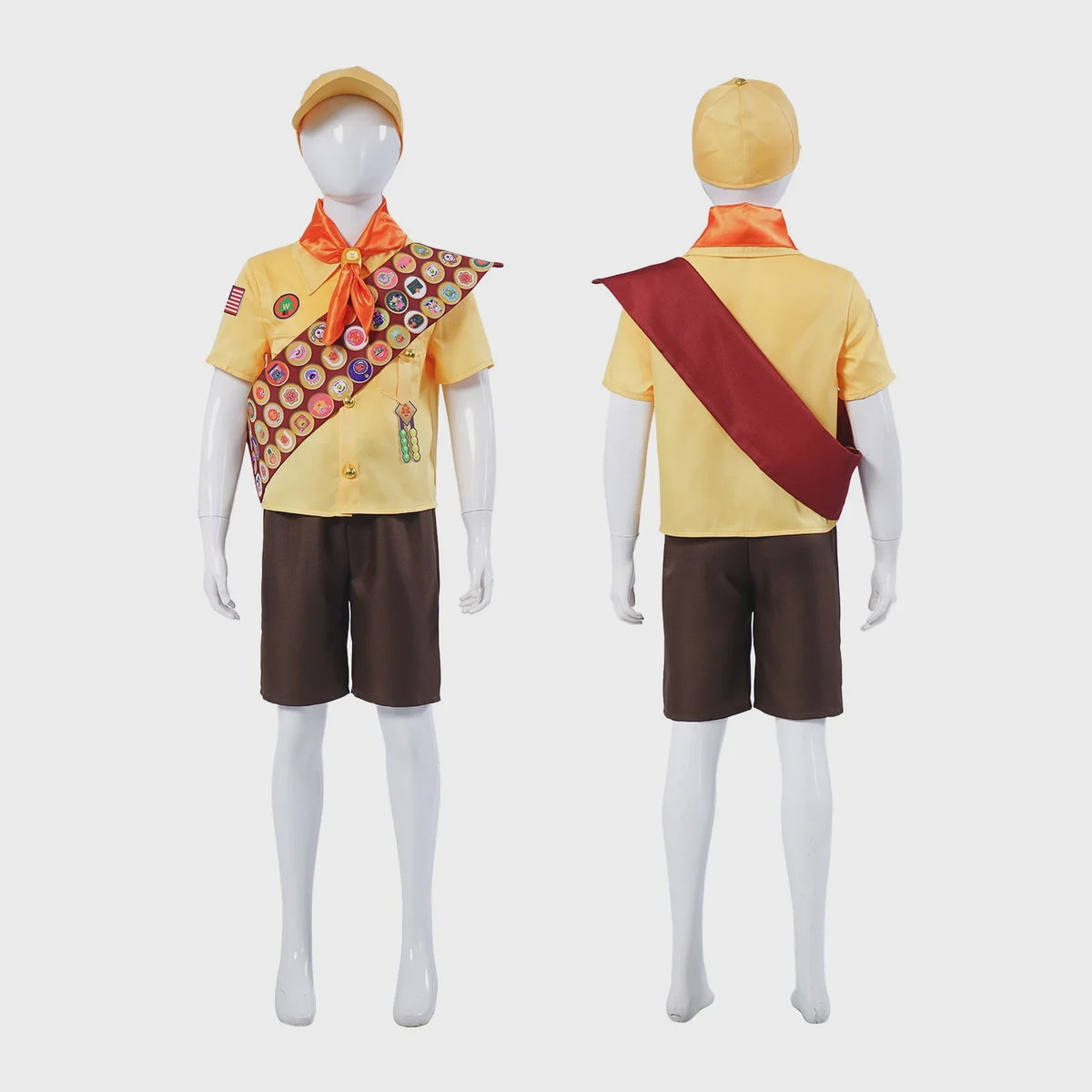 Russell Kostuum Jongen - Up Film Personage Cosplay Outfit