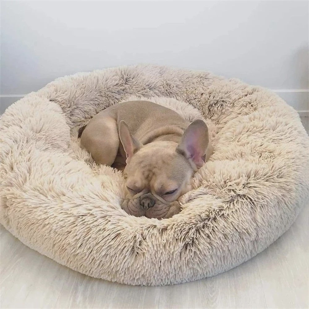 Luxe Ronde Hondenkussen - Extra Zacht & Warm Pluche Hondensofa voor Middelgrote Honden en Katten