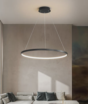 Moderne Ronde LED Plafondlamp Zwart/Wit - Dimbaar Hanglamp voor Keuken en Woonkamer