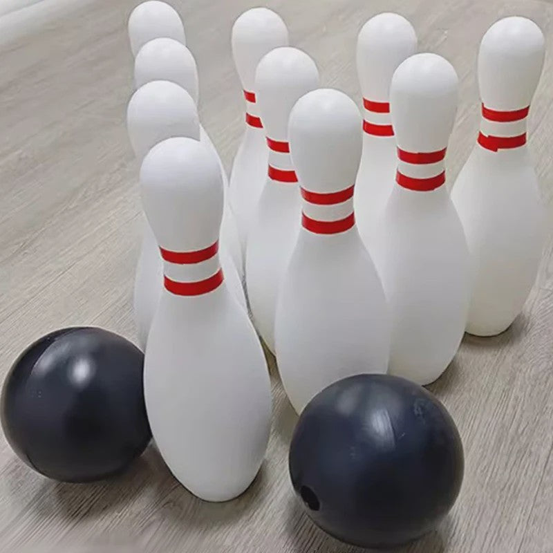 Kleurrijke Plastic Bowling Set voor Binnen en Buiten - 10 Pins & 2 Ballen
