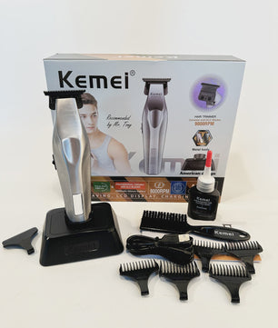 Kemei KM-3023-702 Professionele Draadloze Trimmer - 0MM Precisie, Krachtige 9000RPM Motor, LCD Display