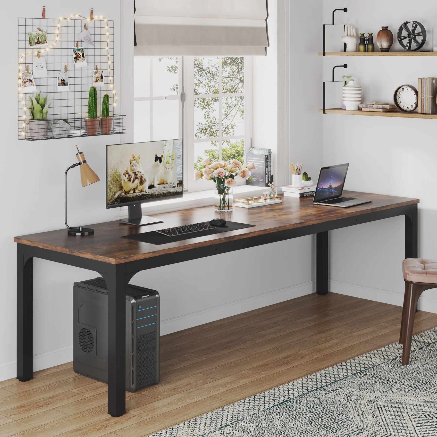 Tribesigns Extra Groot Bureau 200x70cm - Robuust Werkbureau voor Kantoor en Thuis