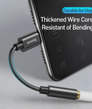 Baseus USB-C naar 3.5mm Audio Adapter Kabel - Hoge Kwaliteit Geluid voor Type-C Telefoons