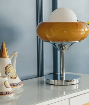Retro Bauhaus Glas Plafondlamp Oranje Rood - Sfeervolle Verlichting voor Woonkamer & Slaapkamer