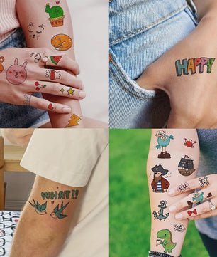 Tijdelijke Tattoos voor Kinderen en Volwassenen: 60 Vel met 1000+ Leuke Cartoon Dieren, Zeemeerminnen & Unicorns