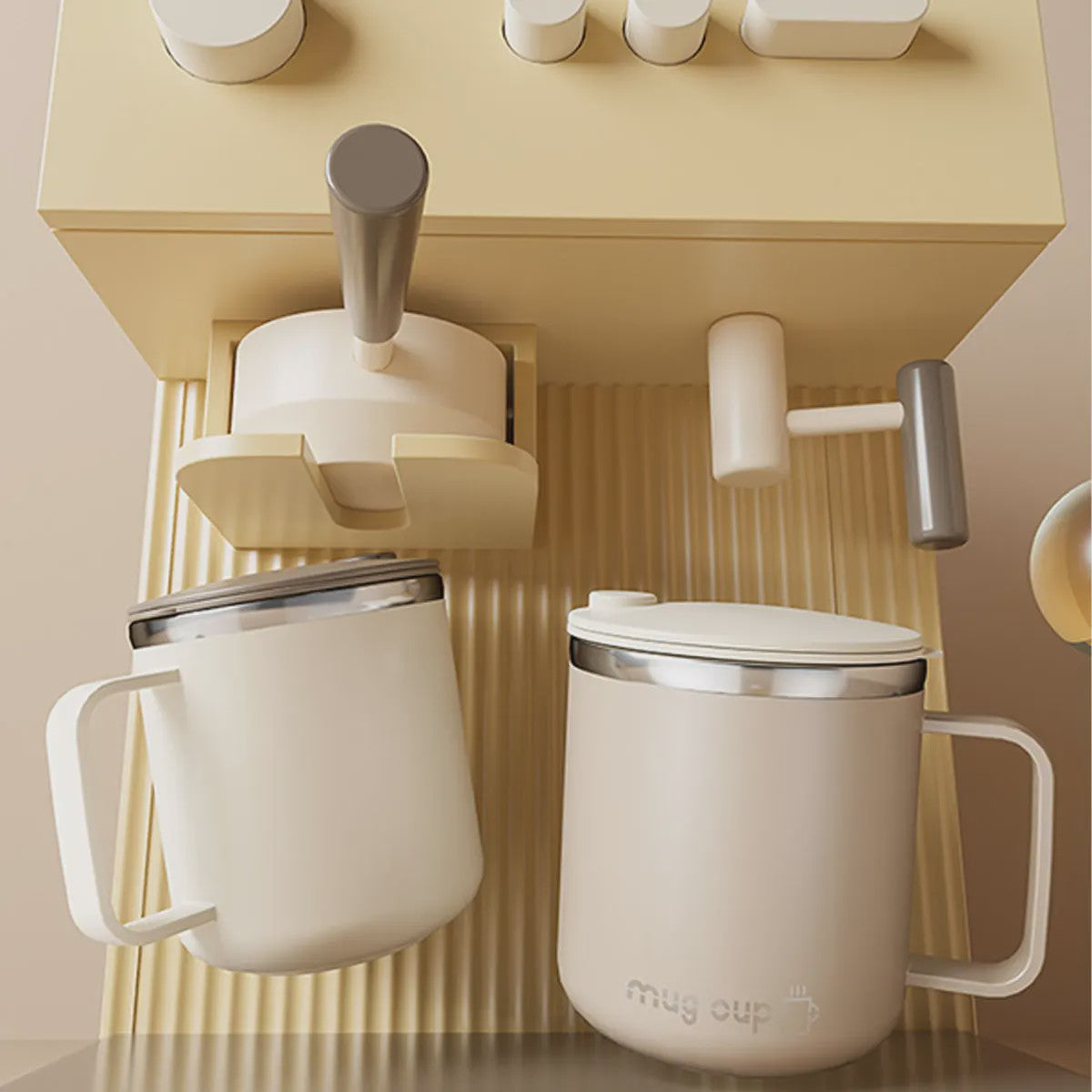 Geïsoleerde Koffiemok met Deksel - 400ML Dubbelwandig RVS Drinkbeker