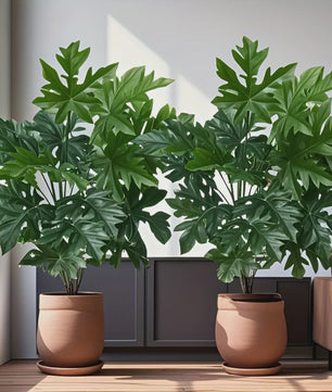 Kunstplant Papayablad - 65cm Kunstmatige Jungle Palmboom voor Huis, Tuin & Feestdecoratie