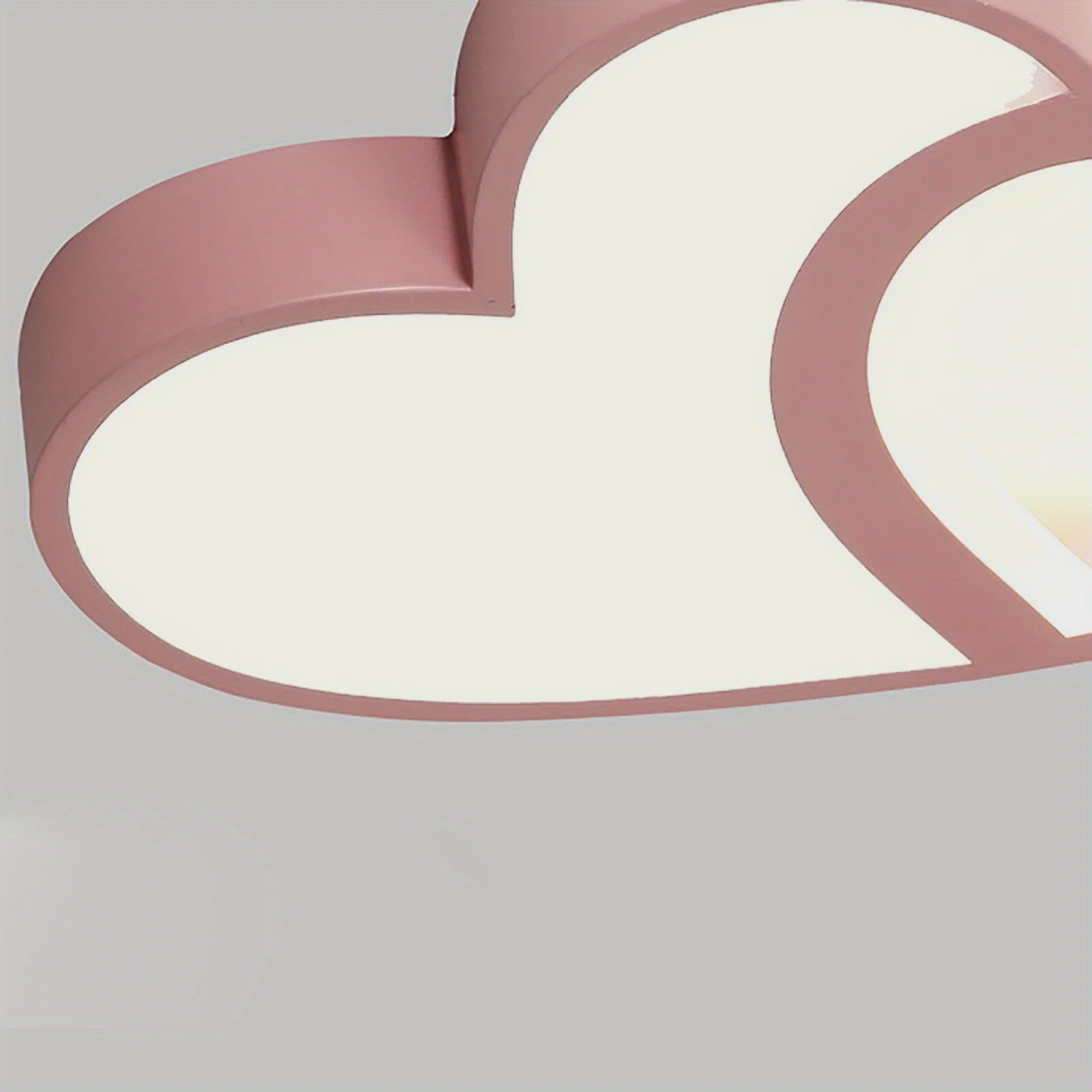 Roze Hart Plafondlamp LED - Dimbare Kinderkamerlamp met Afstandsbediening