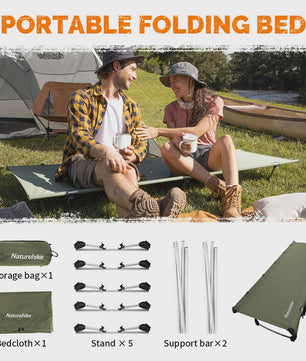 Naturehike Ultralichte Opvouwbare Camping Cot - Draagbaar Kampeerbed voor Buiten