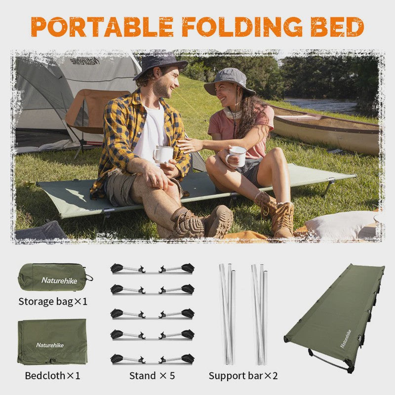 Naturehike Ultralichte Opvouwbare Camping Cot - Draagbaar Kampeerbed voor Buiten