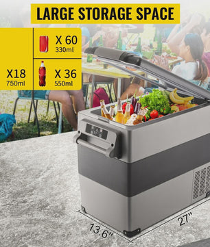 Draagbare Vriezer Koelbox 22-45L - Compressor Koeling voor Auto, Camping & Buiten