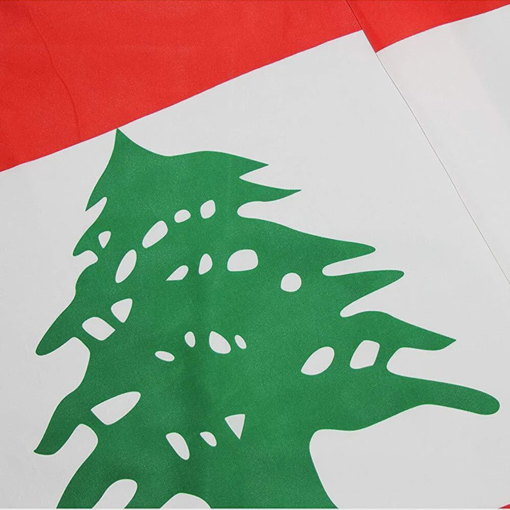 Libanese Vlag 90x150cm - Duurzaam Polyester voor Binnen en Buiten