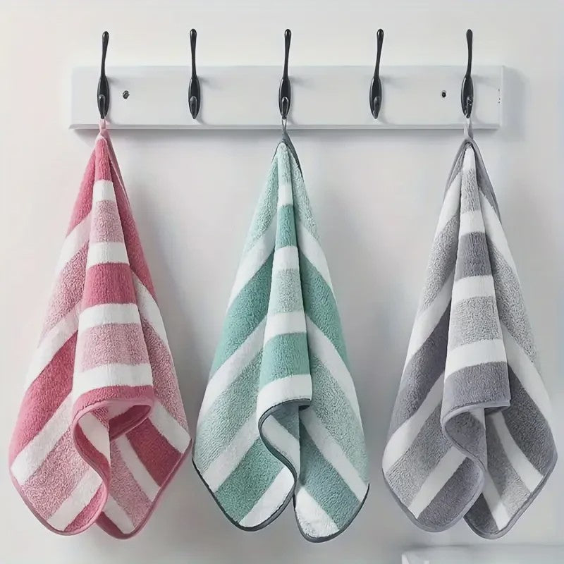 Zachte Gestreepte Handdoek & Badhanddoek Set - Sneldrogend en Absorberend