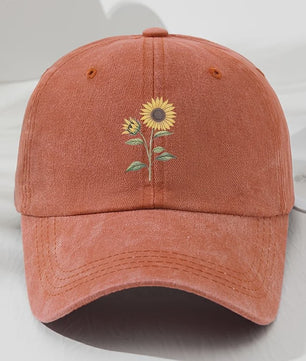 Retro Zonnebloem Baseballpet - Stijlvolle Dad Hat voor Buitenactiviteiten