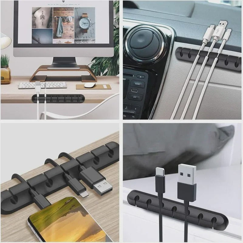 Universele Kabel Organizer Clips - Bureau & Auto Kabelhouder Set
