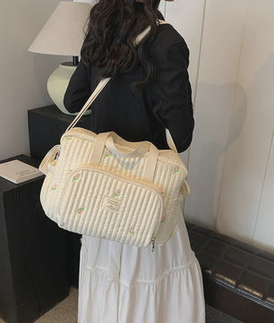 Grote Mommy Bag Baby Organizer - Stijlvolle Luiertas met Borduurwerk voor Moeder & Kind