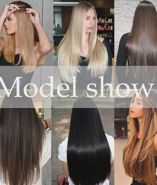 24 Inch Clip-in Haarverlenging - 7 Delig Set met 16 Clips - Synthetisch Recht Haar (Blond & Zwart)