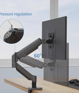 Verstelbare Monitorarm Bureauhouder voor 17-32 inch Schermen | 10KG | Klem & Doorvoertule