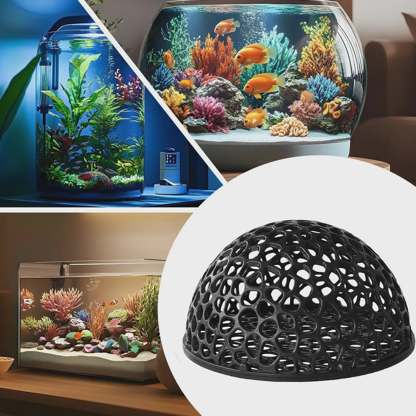 Aquarium Schuilplaats Koepel - Perfect voor Garnalen & Betta Vissen