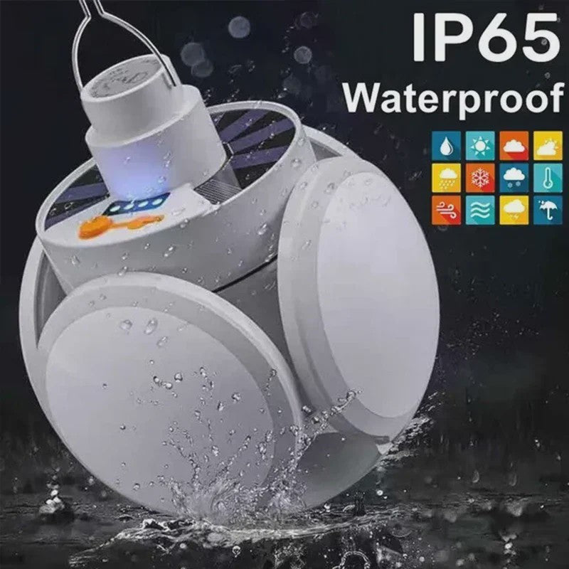 Oplaadbare Solar Camping Lantaarn - Krachtig, Draagbaar & Opvouwbaar LED Licht met USB