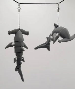 Flexibele Hamerhaai Sleutelhanger - 3D Verstelbare Haai Decoratie