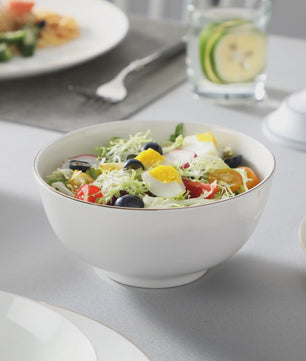 MALACASA Nordic 32-delig Wit Bone China Servies met Gouden Rand