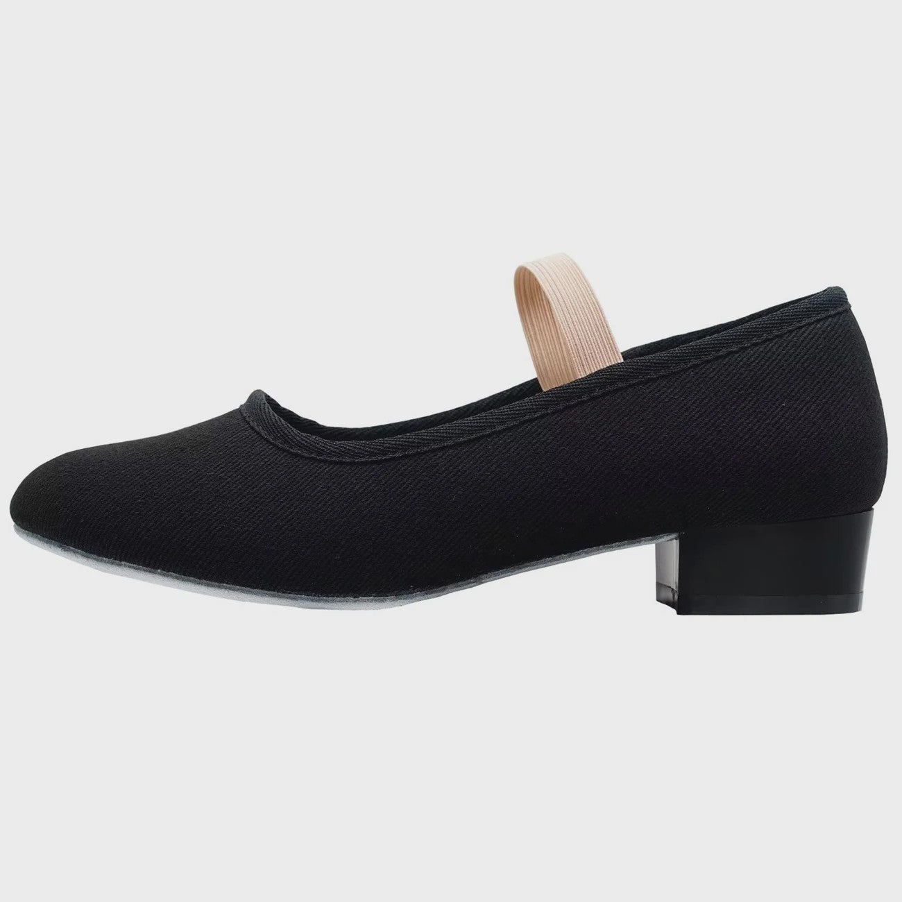 Zwarte Canvas Dansschoenen voor Dames met 2.5 cm Hak - Podium & Ballet