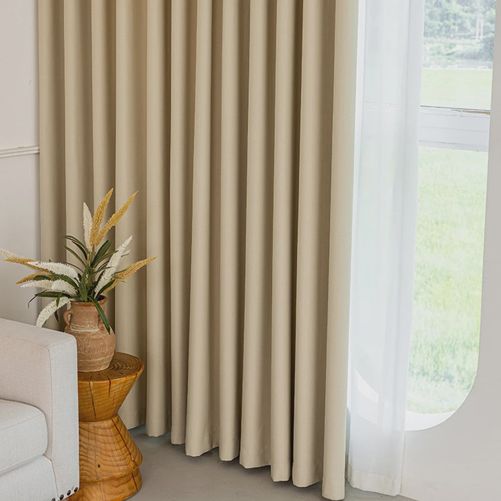 Moderne Dikke Chenille Blackout Gordijn met Golfpatroon - Geluidsisolerend & Zonwerend