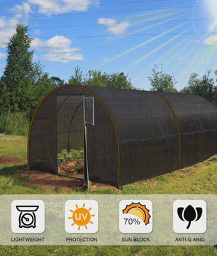 Zonnebranddoek Zwart 6x3m - UV-Bescherming en Schaduwdoek met Oogjes