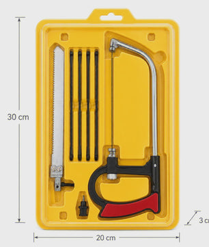 8-in-1 Multipurpose Handzaag Set met 6 Bladen voor Hout, Metaal en Glas - DIY Zaag Gereedschap